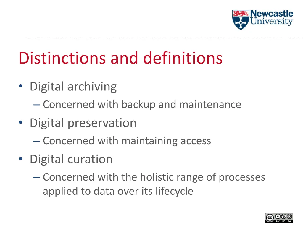 distinctions and definitions