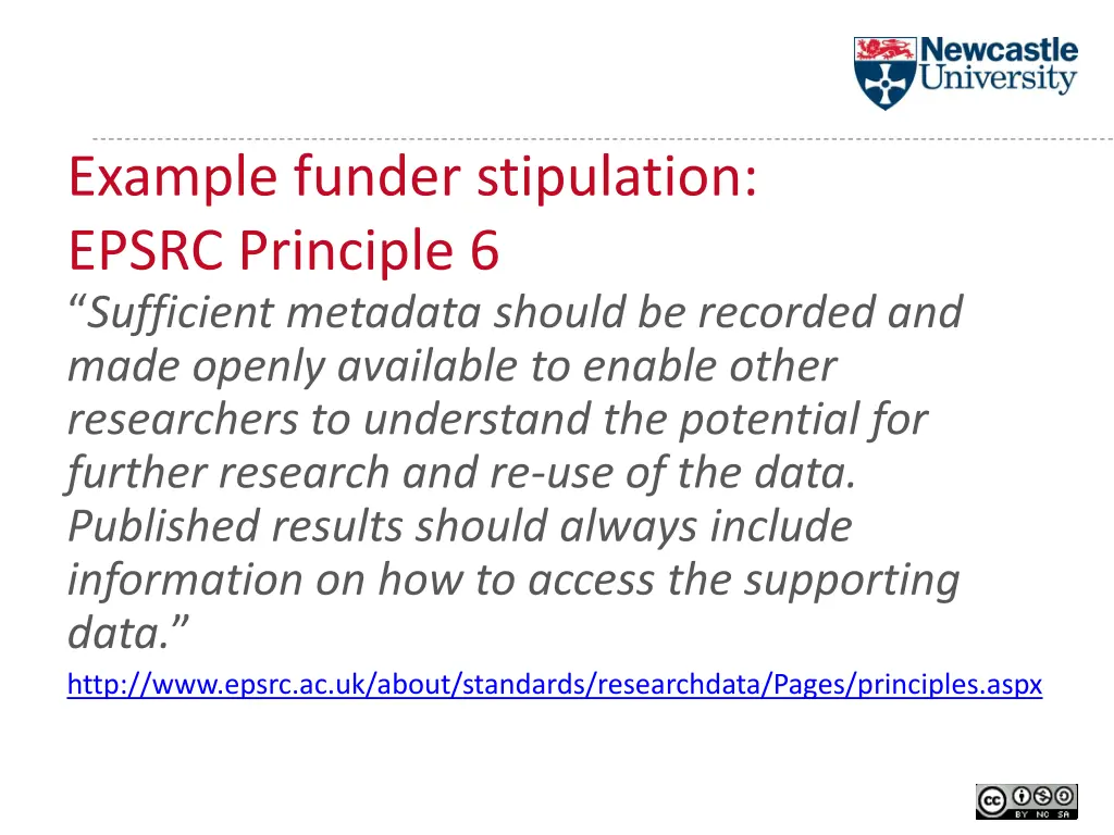 example funder stipulation epsrc principle