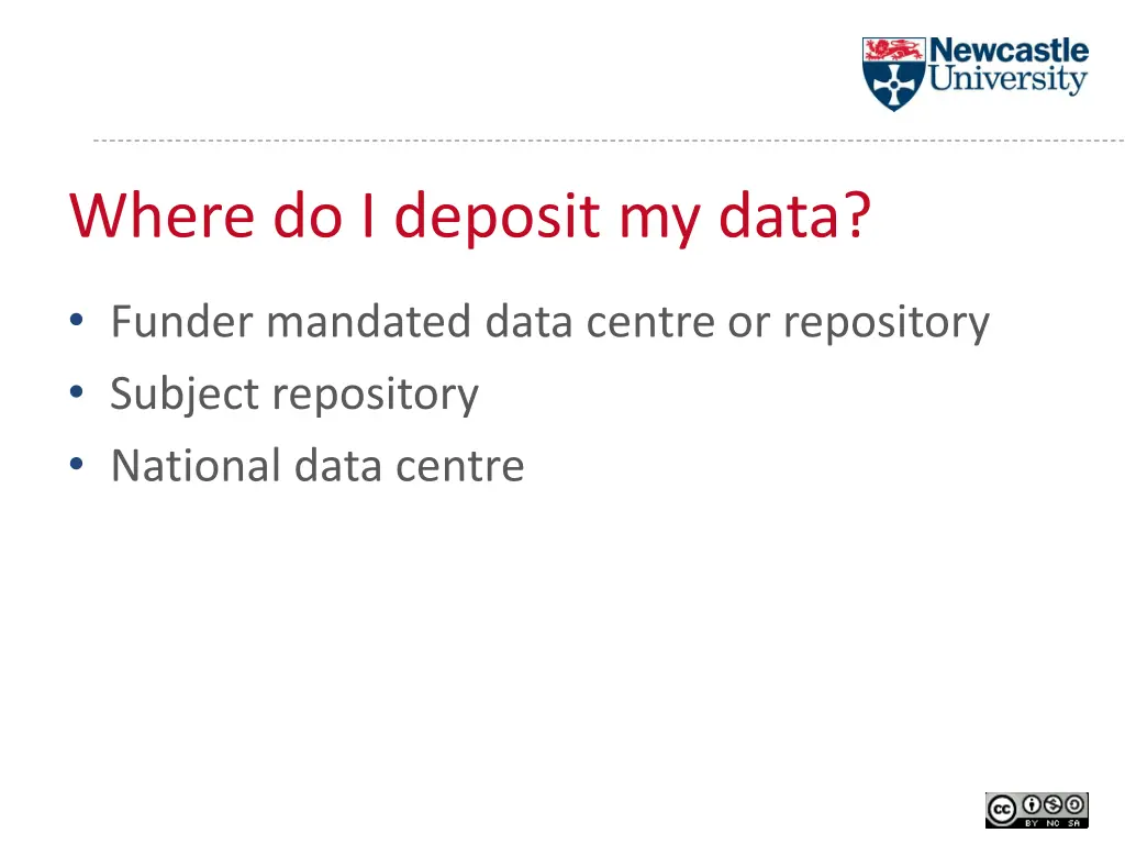 where do i deposit my data