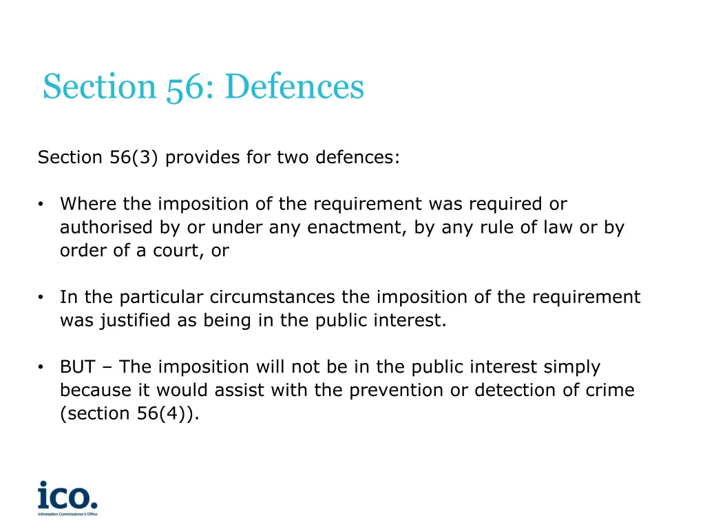 section 56 defences