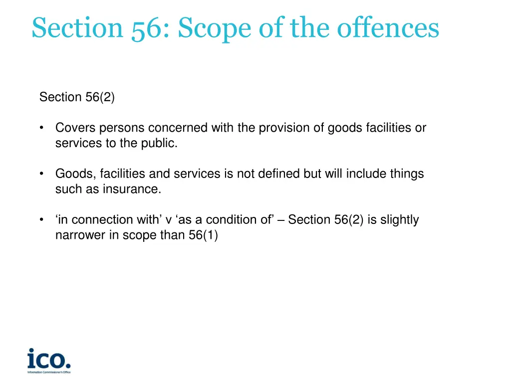 section 56 scope of the offences 1