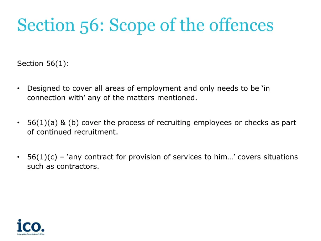 section 56 scope of the offences