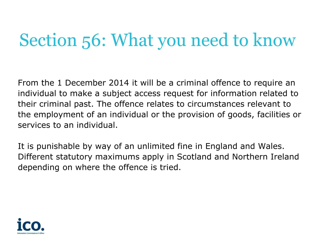 section 56 what you need to know