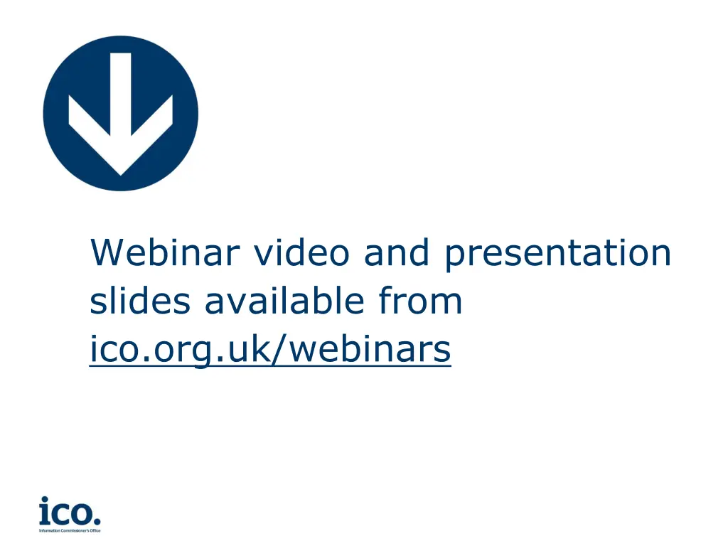 webinar video and presentation slides available