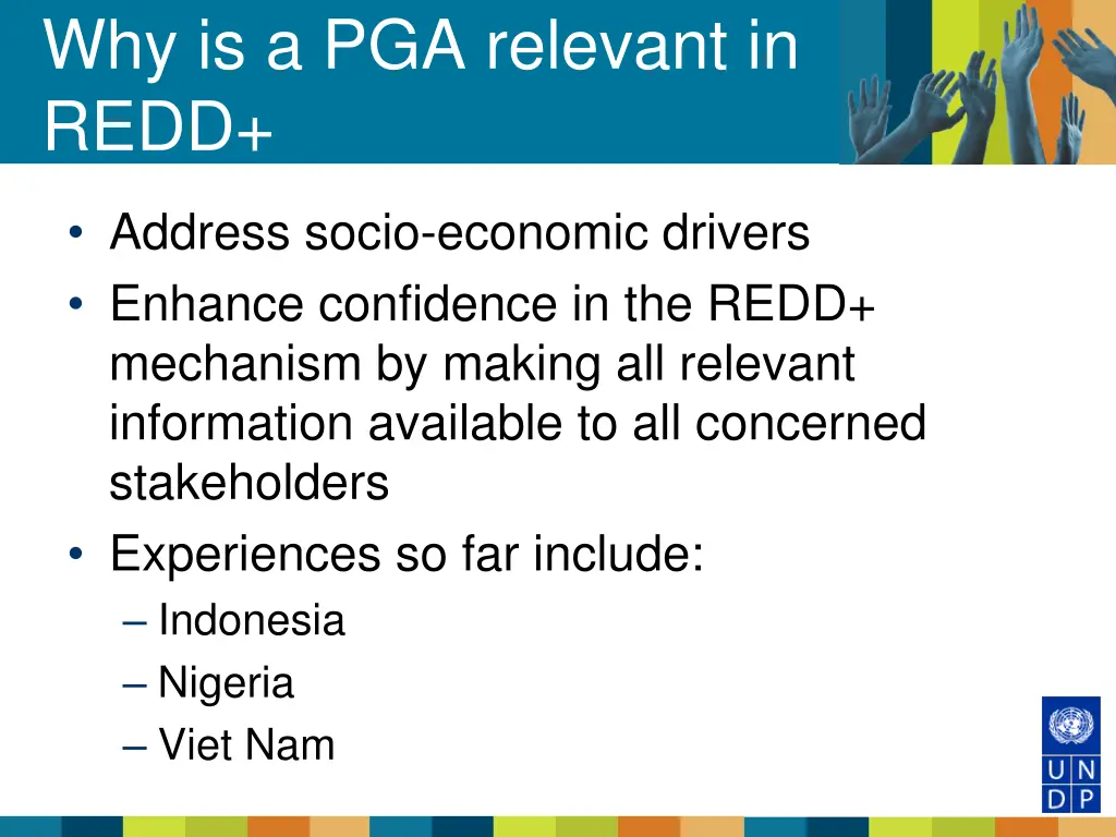 why is a pga relevant in redd