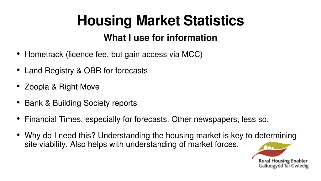 housing market statistics what