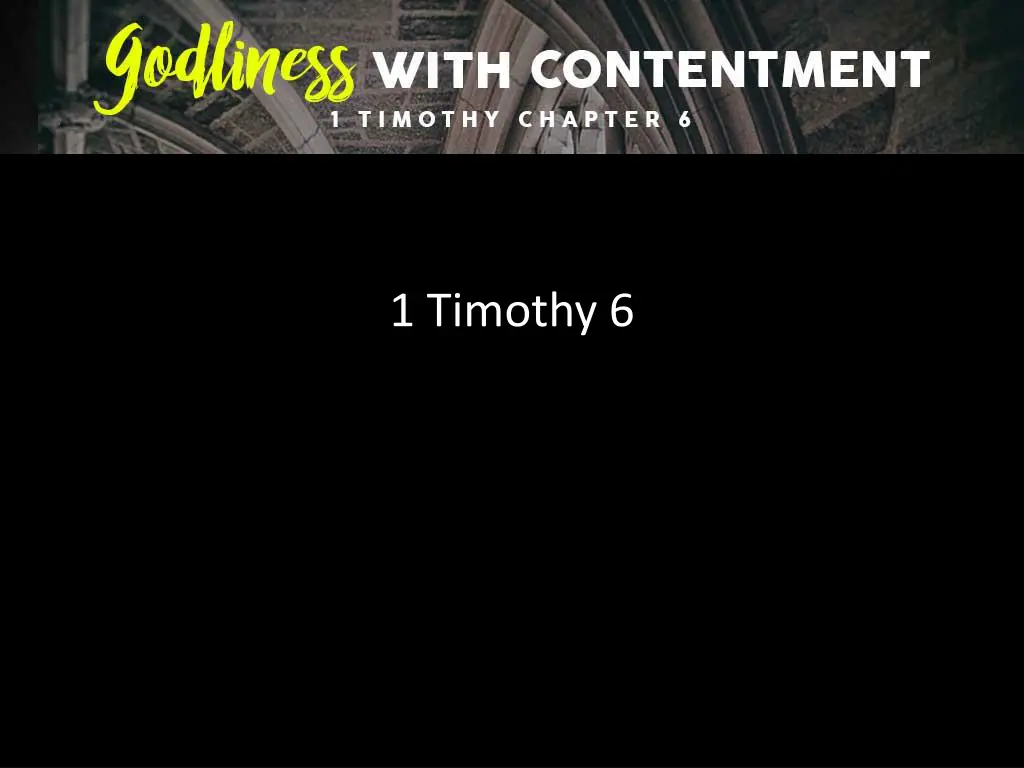 1 timothy 6