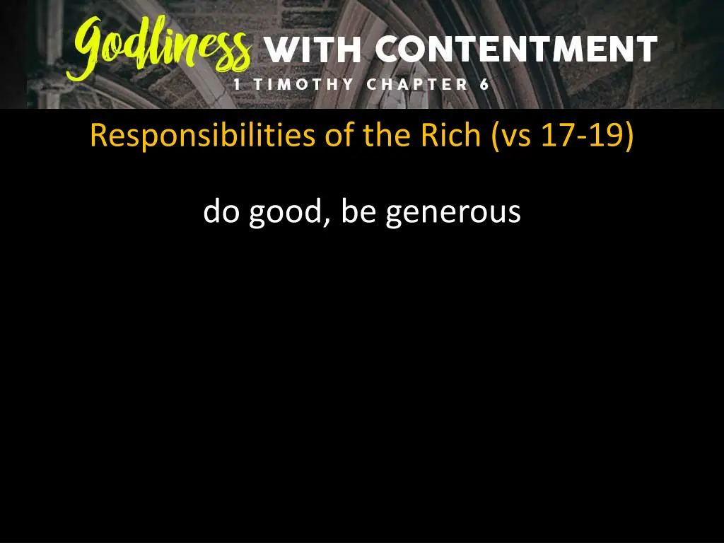 responsibilities of the rich vs 17 19