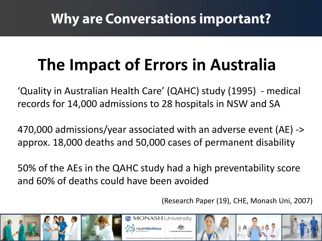 the impact of errors in australia