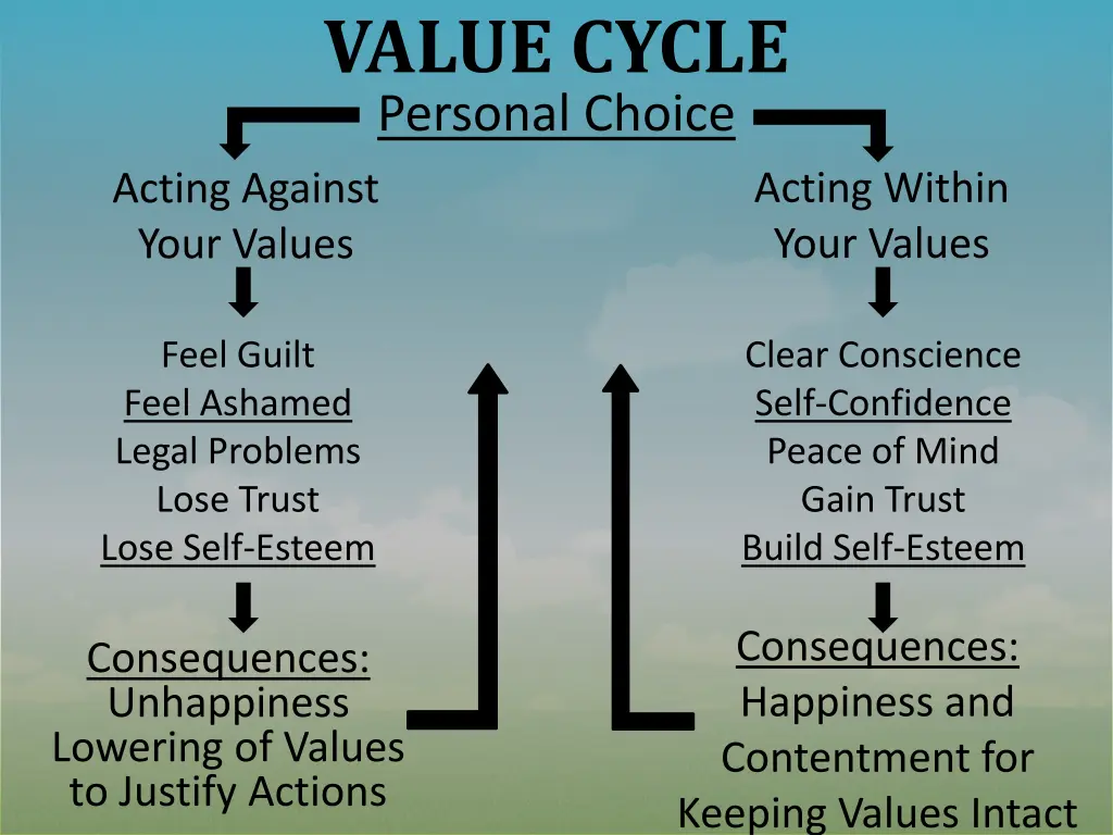 value cycle personal choice