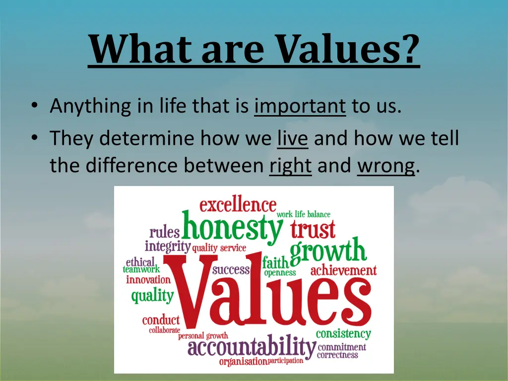 what are values