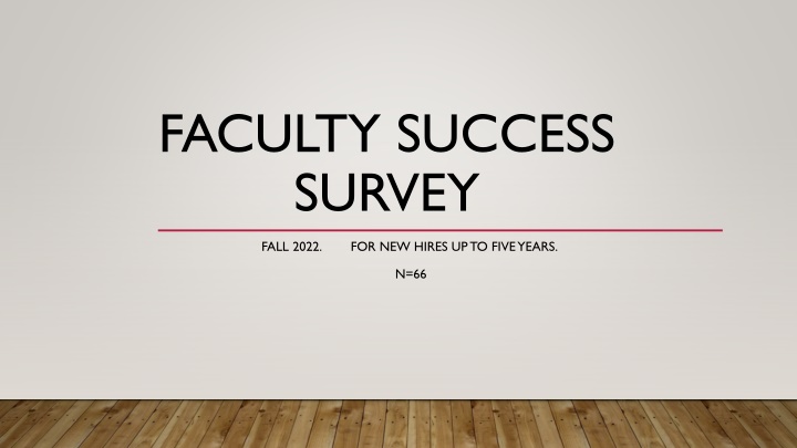 faculty success survey