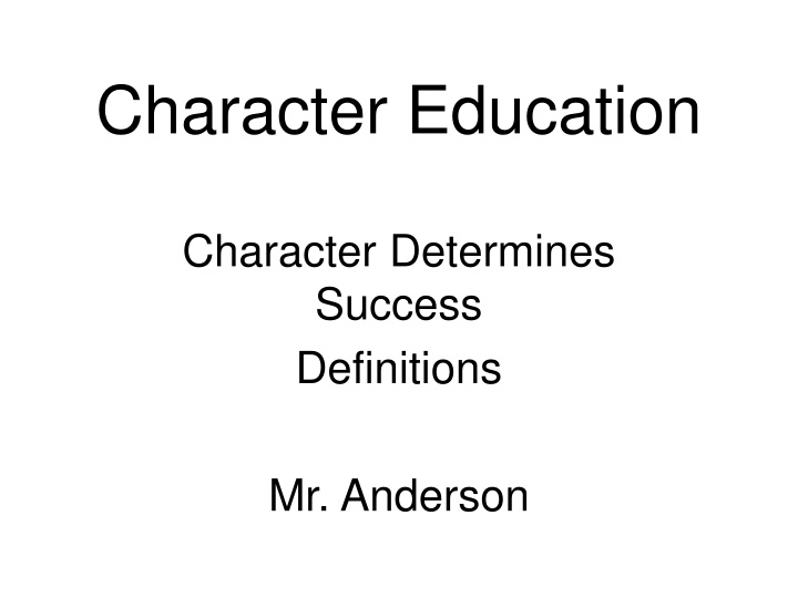 character education