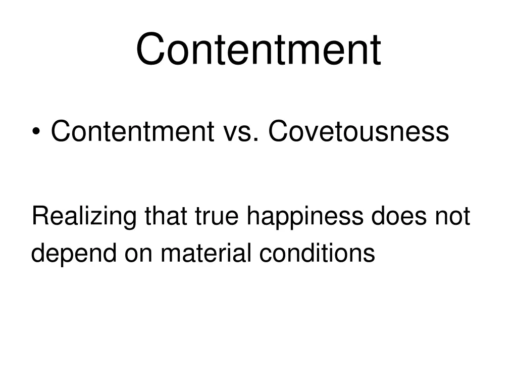 contentment