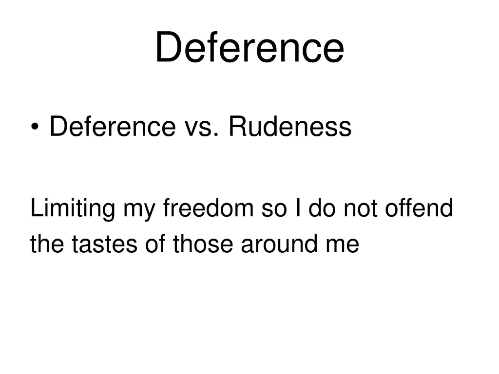 deference