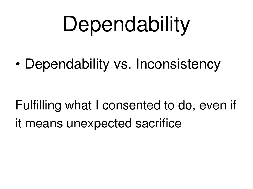 dependability