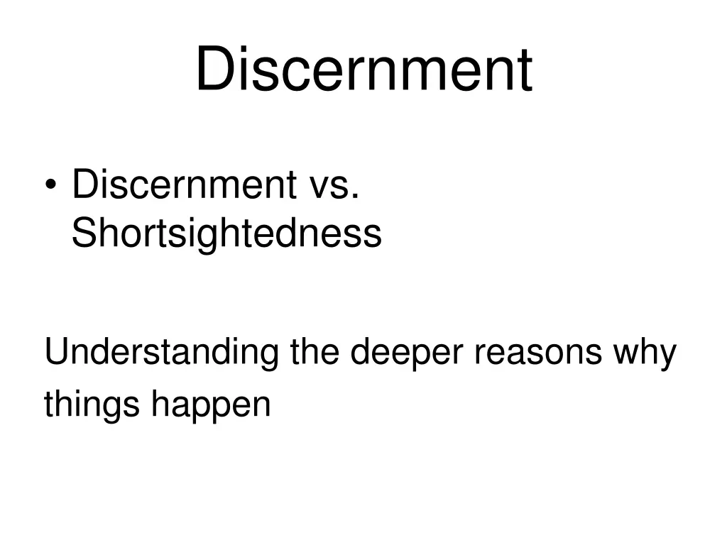 discernment