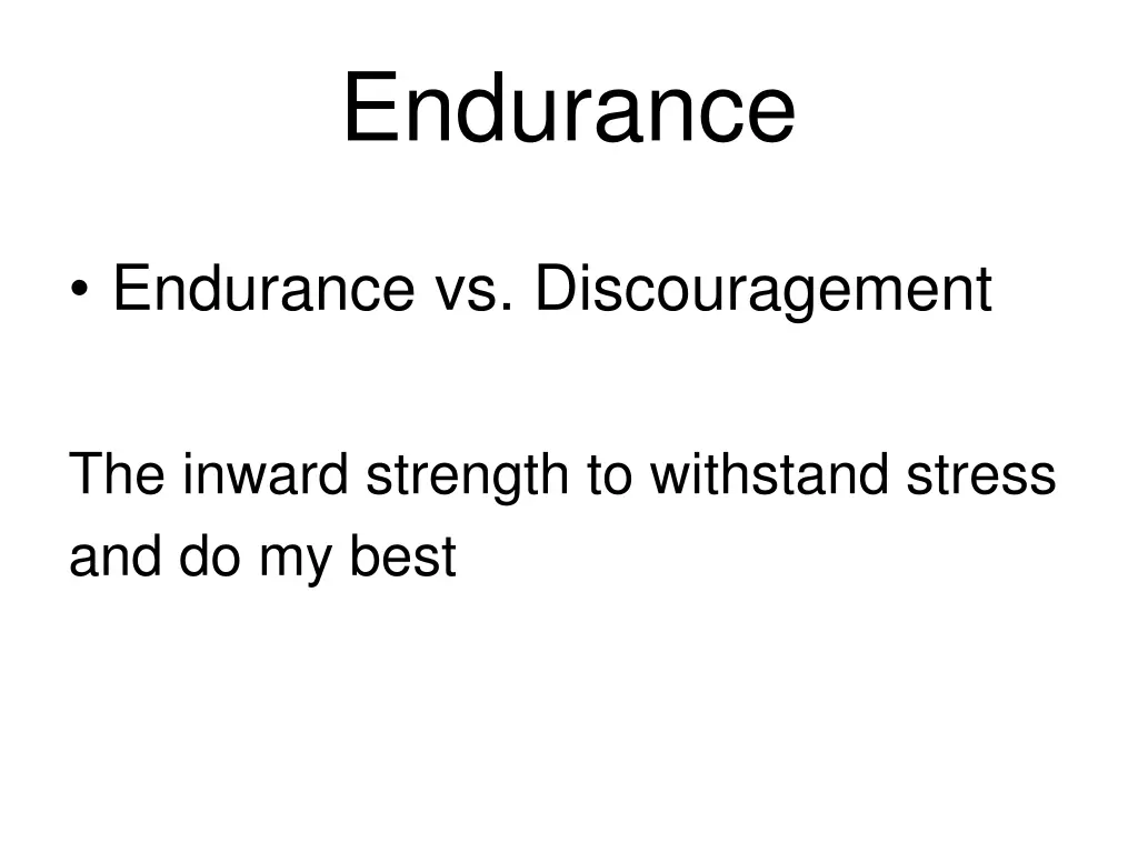 endurance