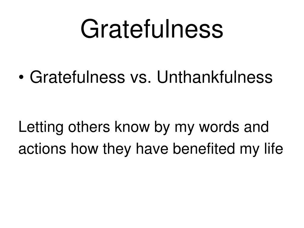 gratefulness