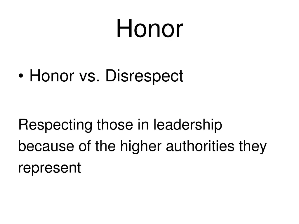 honor