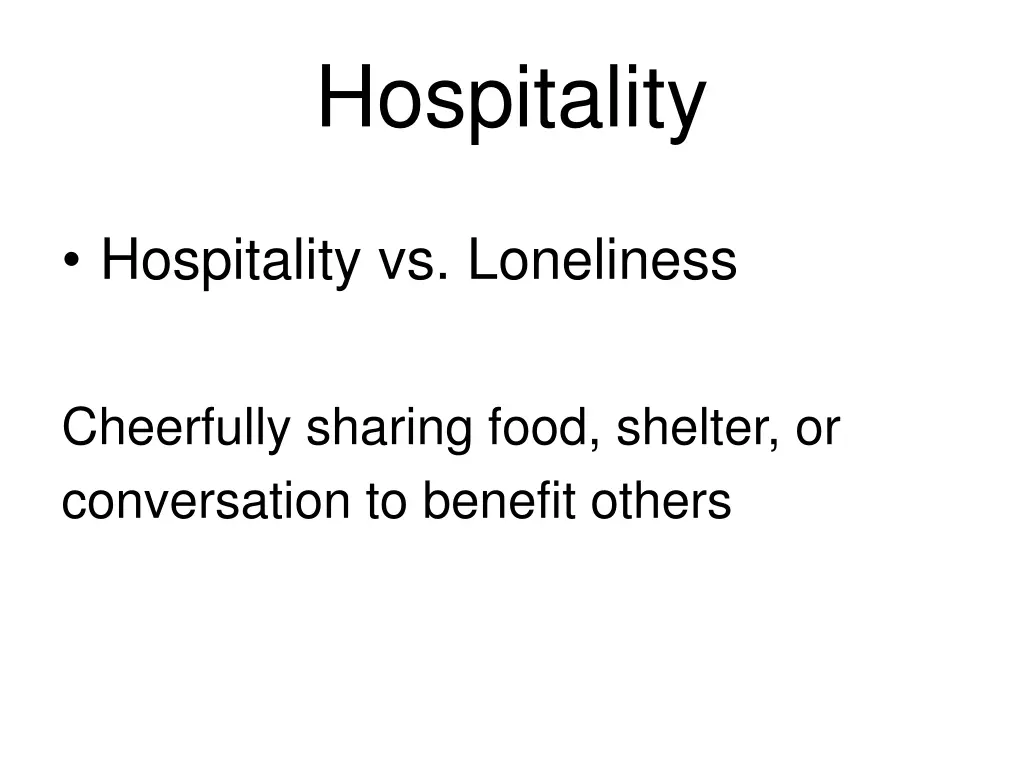 hospitality