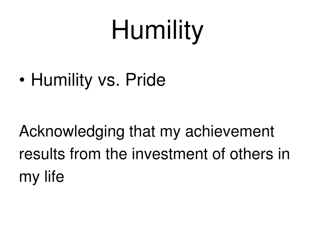 humility