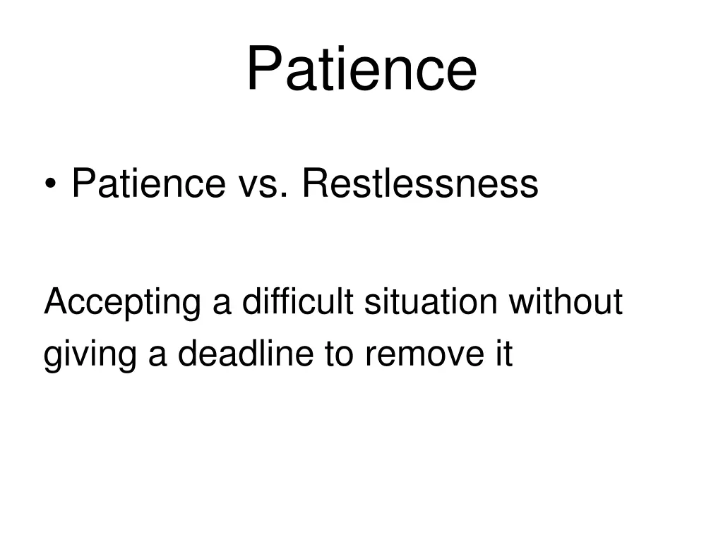 patience