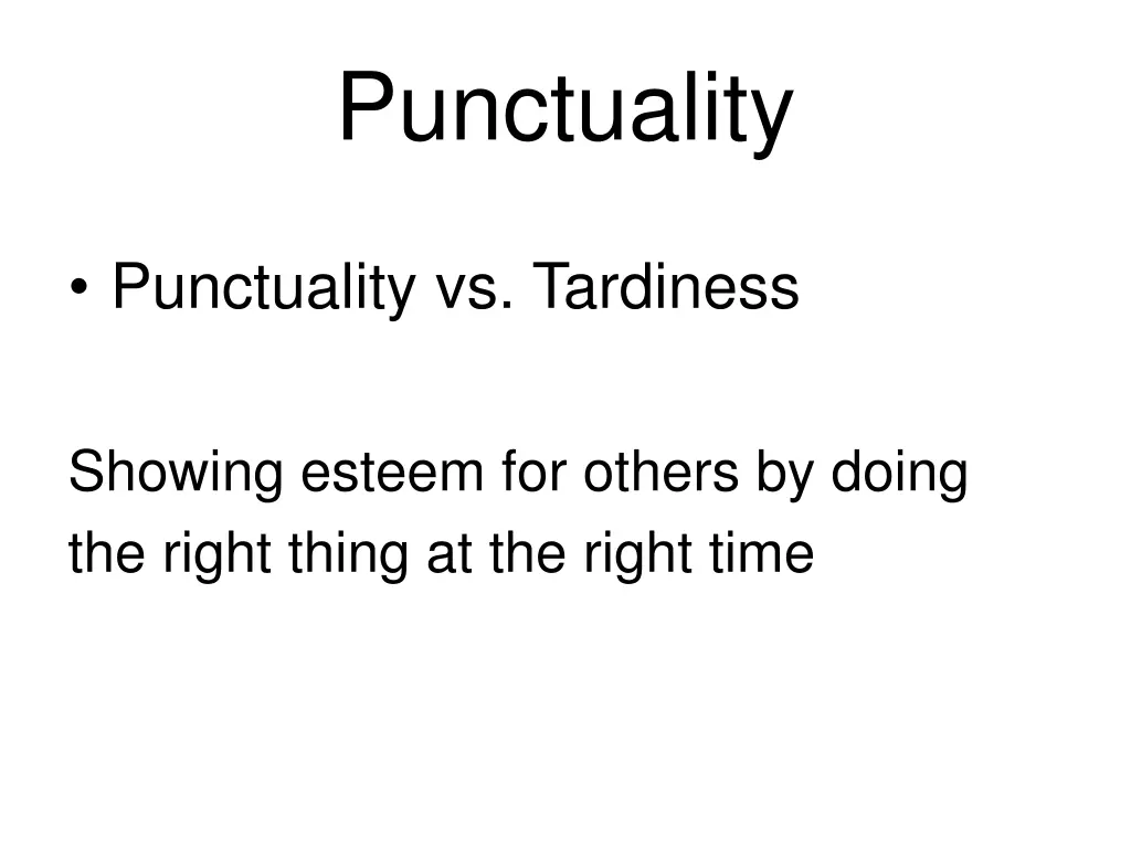 punctuality