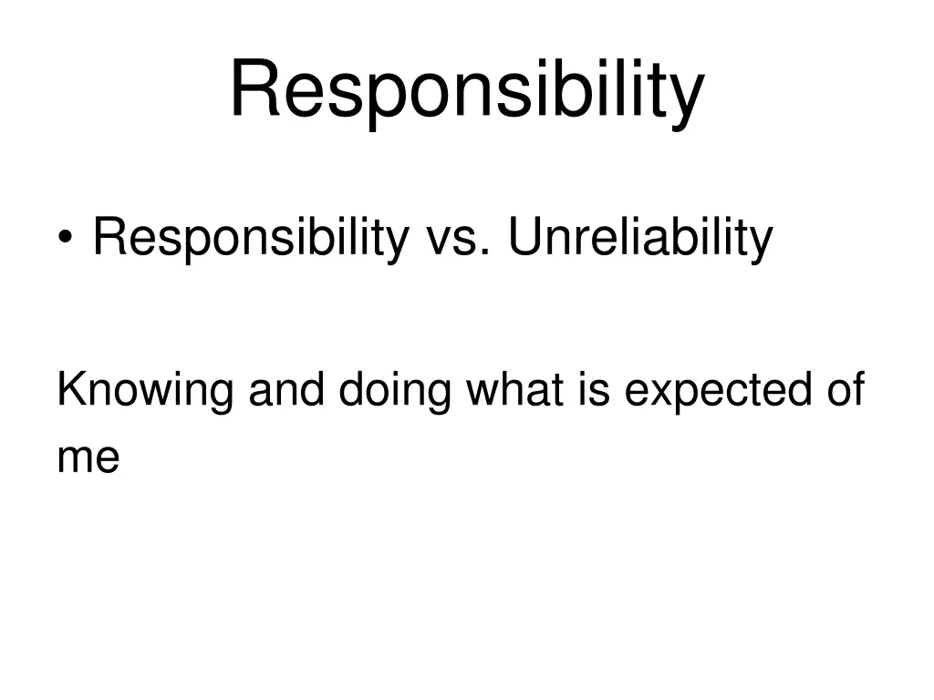 responsibility