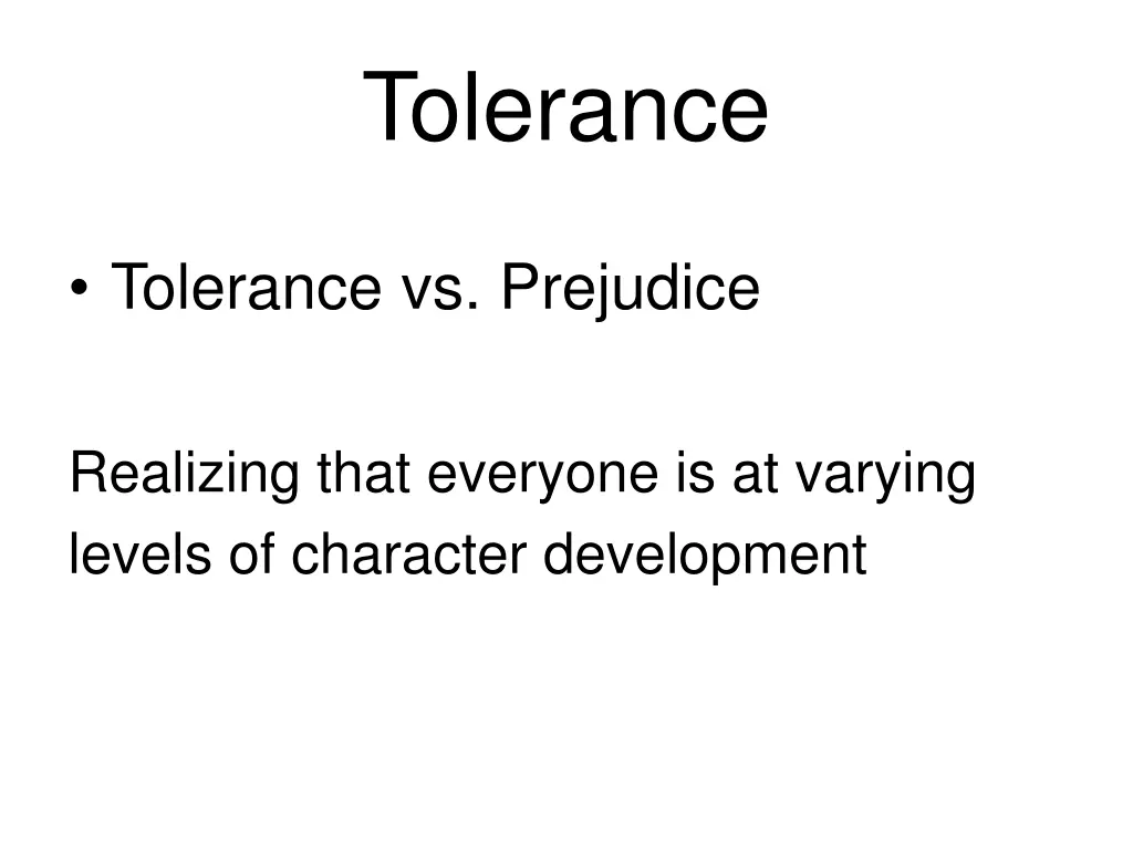 tolerance