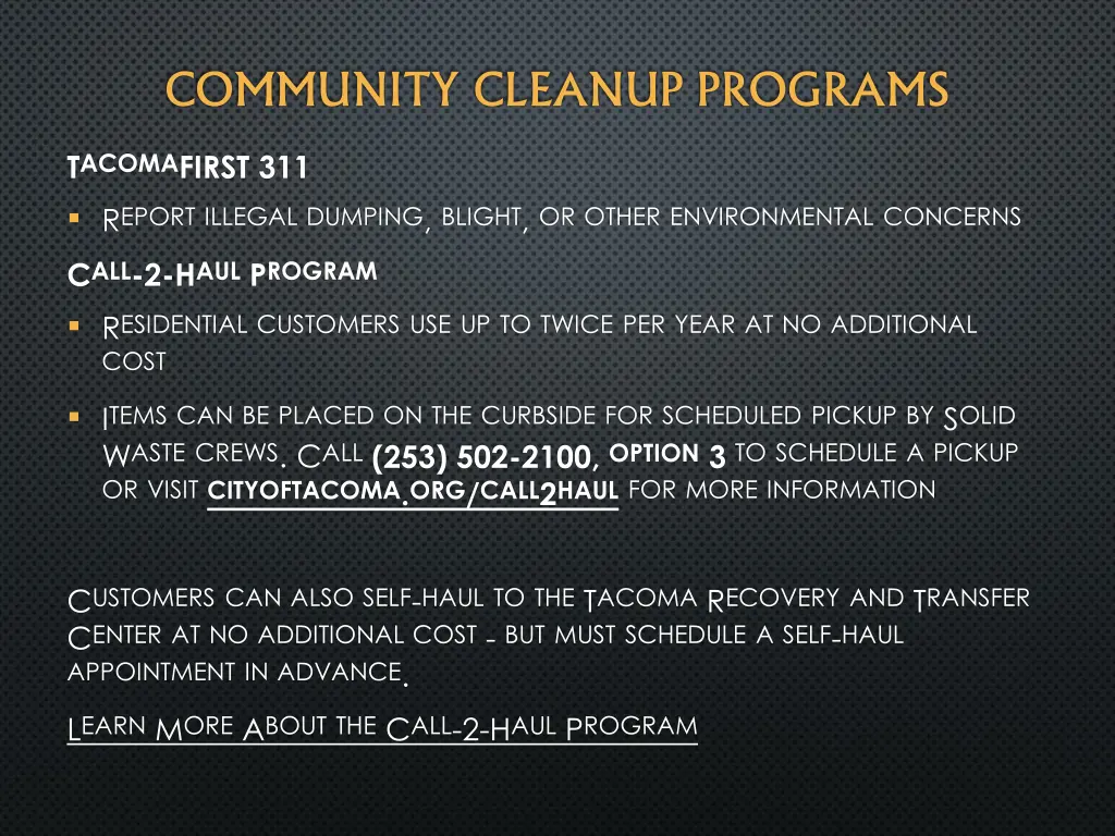community cleanup programs