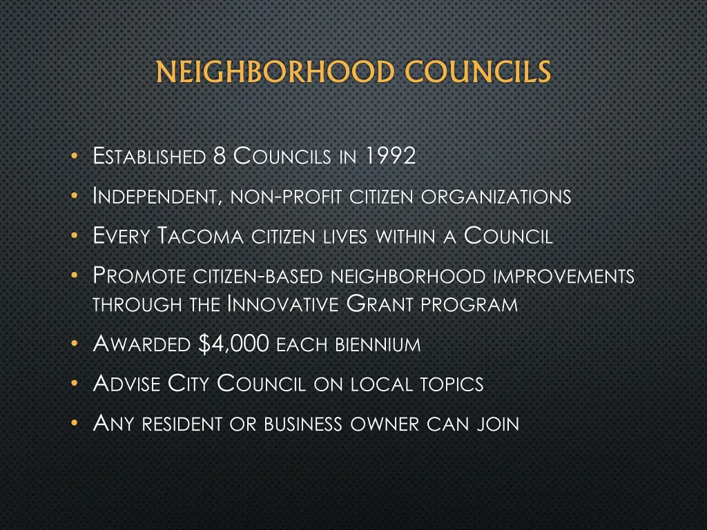 neighborhood councils