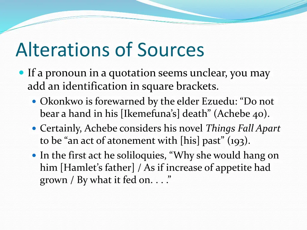 alterations of sources 2