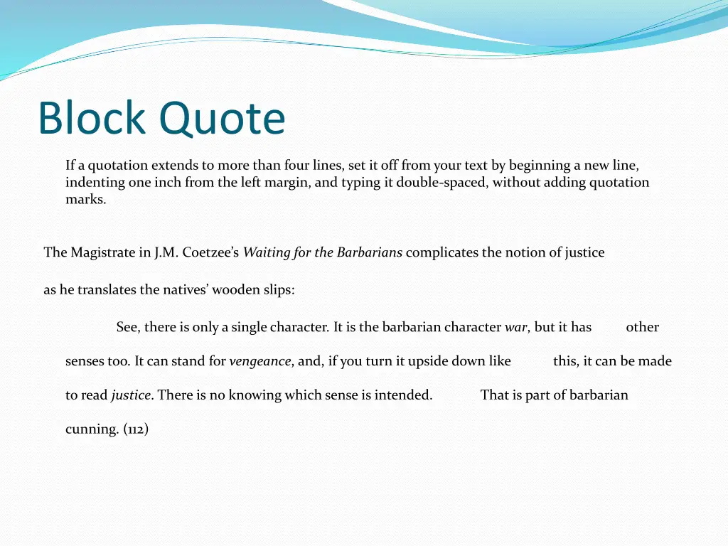 block quote