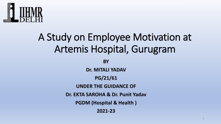 a study on employee motivation at a study