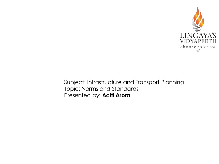 subject infrastructure and transport planning