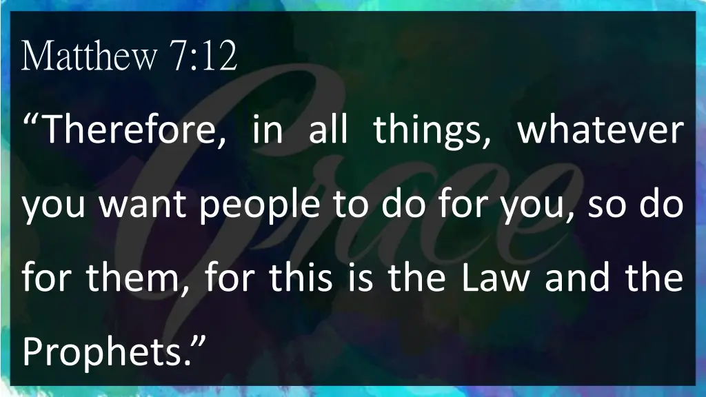 matthew 7 12