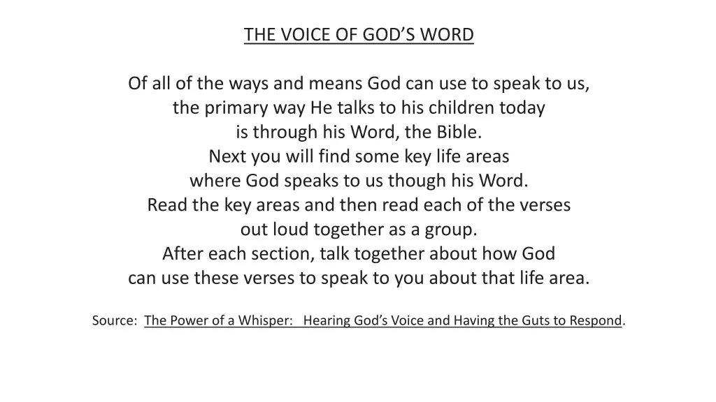 the voice of god s word