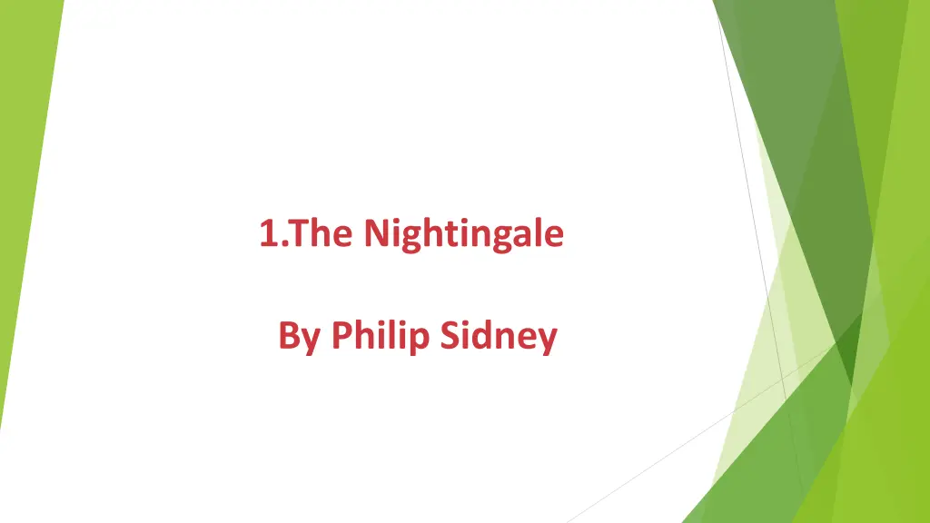 1 the nightingale