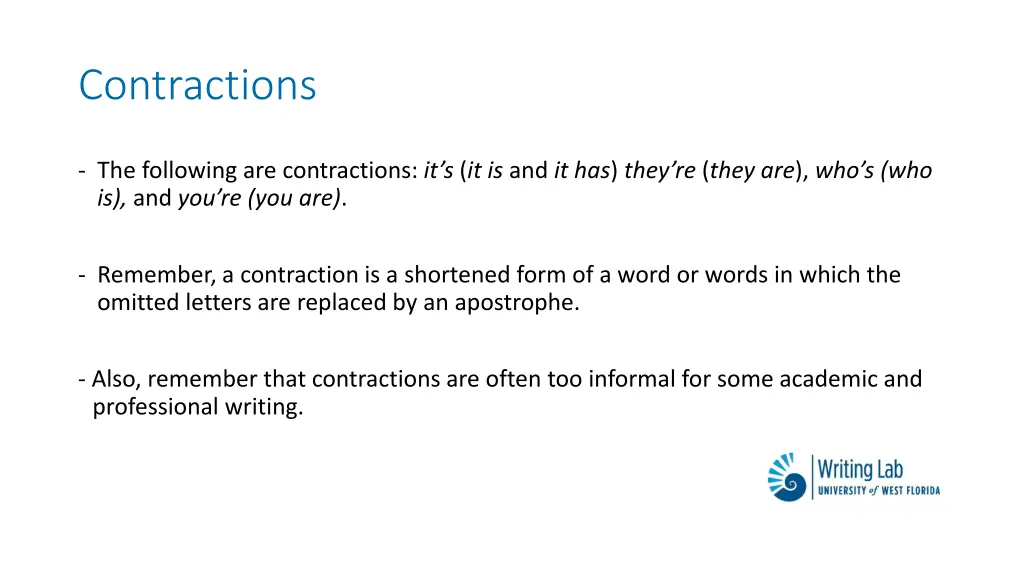 contractions