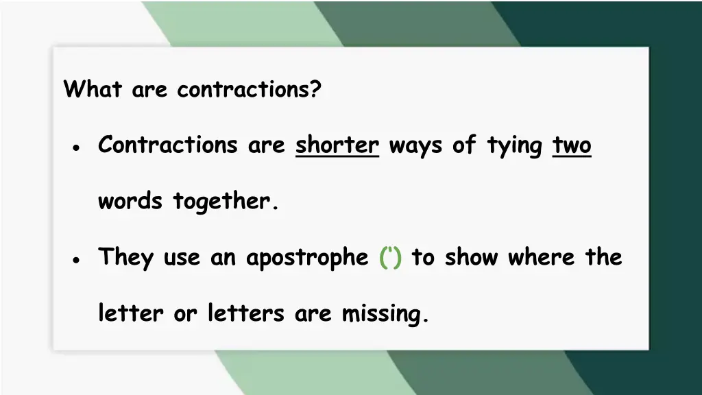 what are contractions