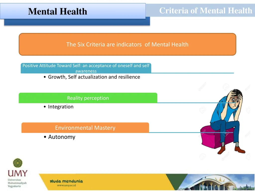 criteria of mental health