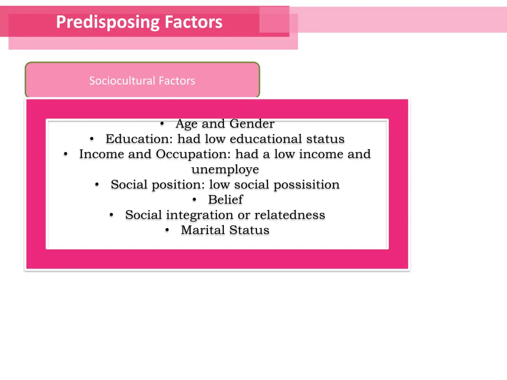 predisposing factors 1