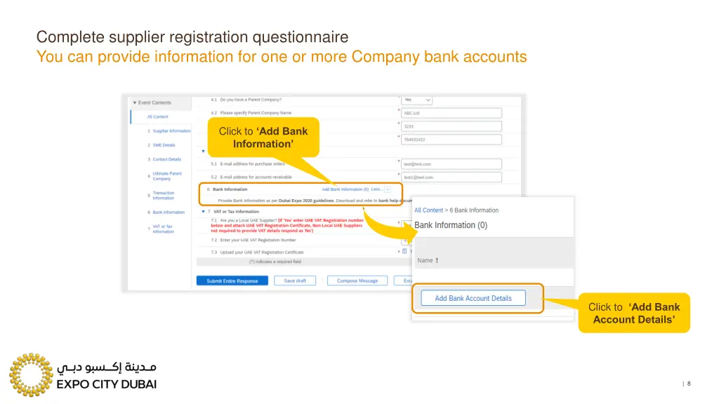 complete supplier registration questionnaire 1