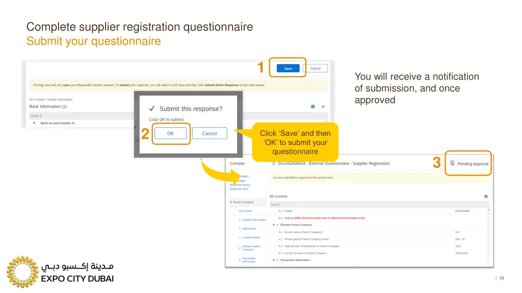 complete supplier registration questionnaire 3