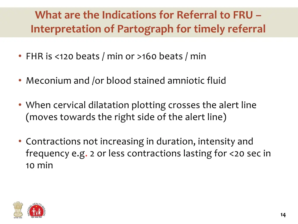 what are the indications for referral