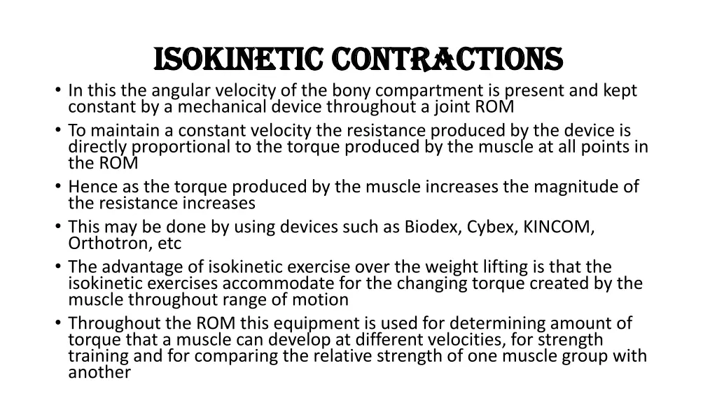 isokinetic contractions isokinetic contractions