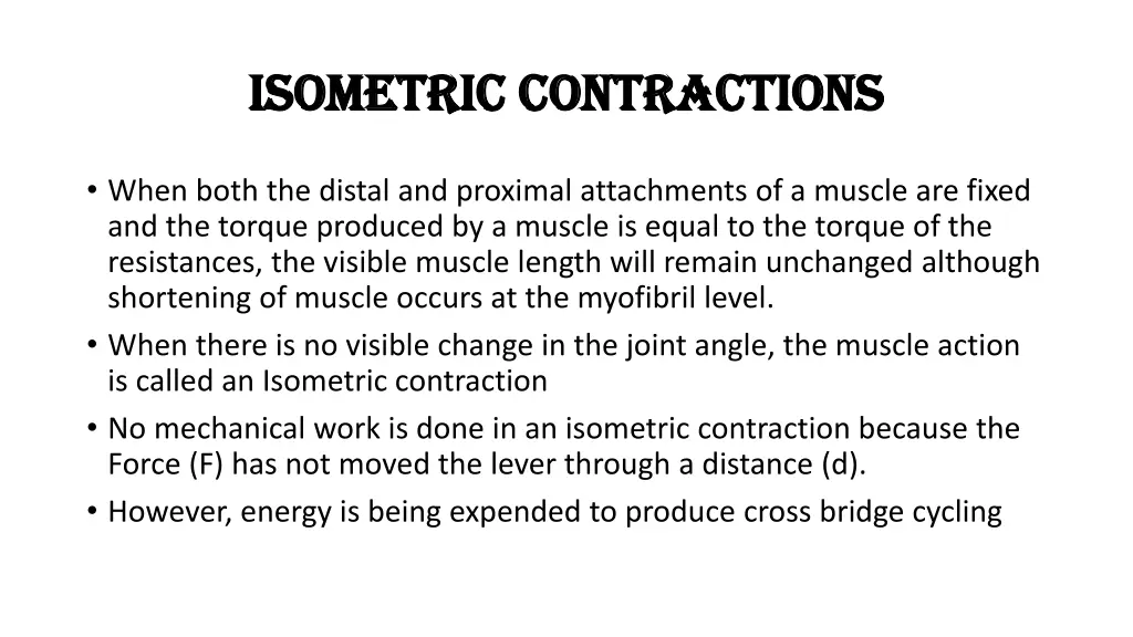 isometric contractions isometric contractions