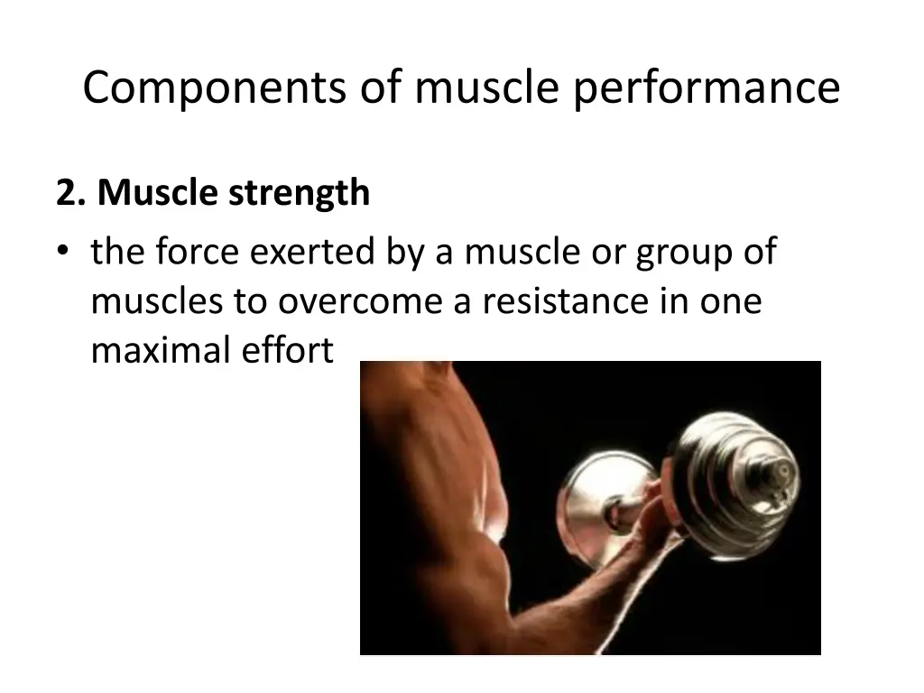 components of muscle performance 1