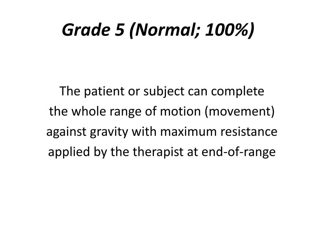 grade 5 normal 100